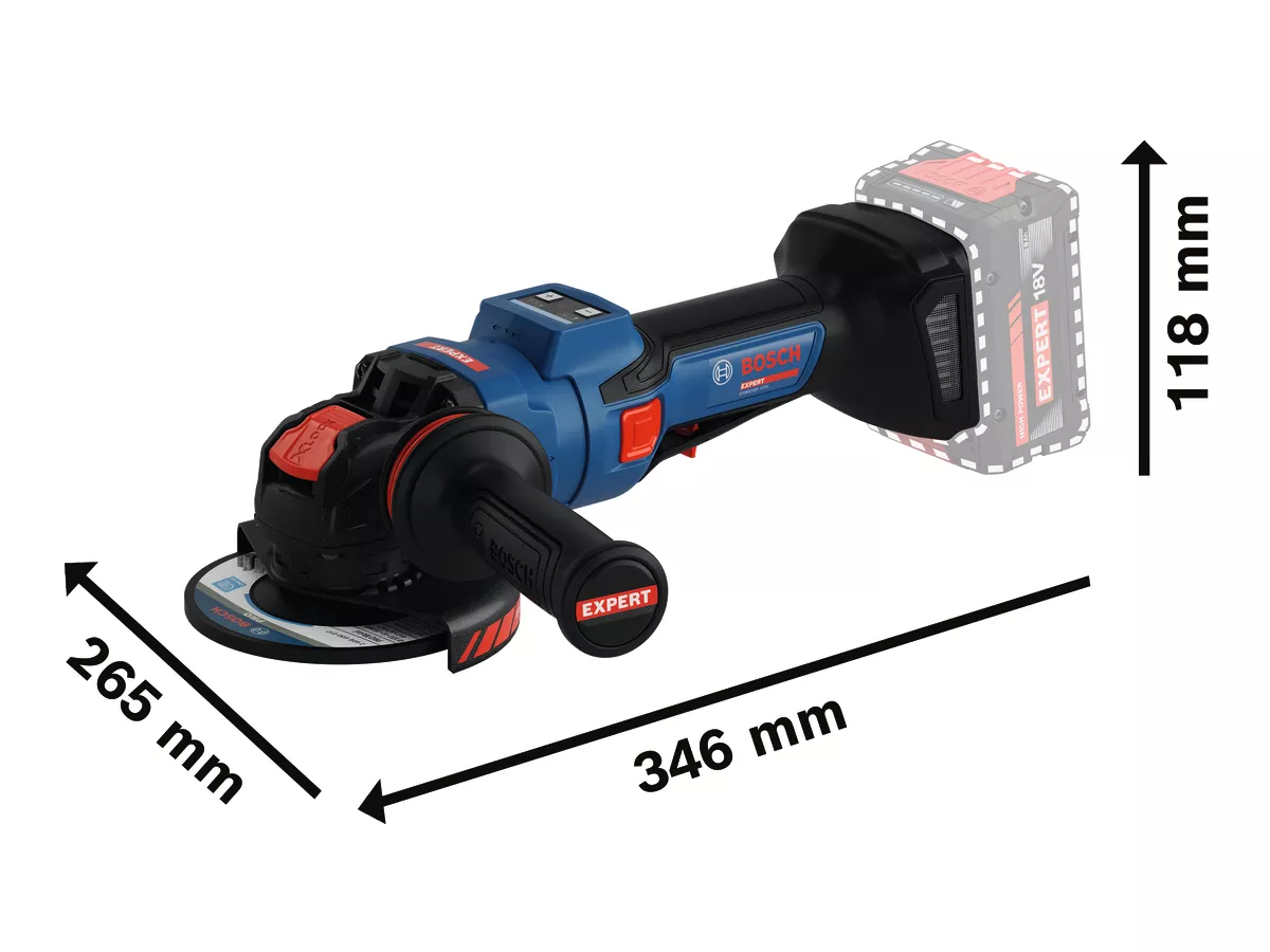 Meuleuse angulaire EXPERT EXWX18V-15PS Bosch + batteries